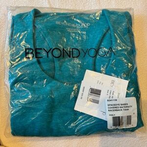 BRAND NEW Beyond Yoga beyond the bump Teal Maternity Racerback Tank